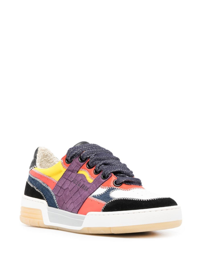 Hide & Jack Raby Colour-block Low-top Sneakers In Black