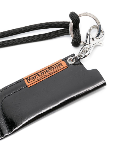 Shop Martine Rose Leather Lighter Keychain In Black