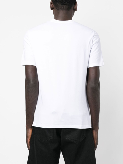 Shop Moschino Logo-print Short-sleeve T-shirt In White