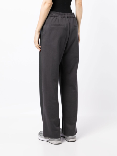 Shop Goen J Twill Straight-leg Trousers In Grey