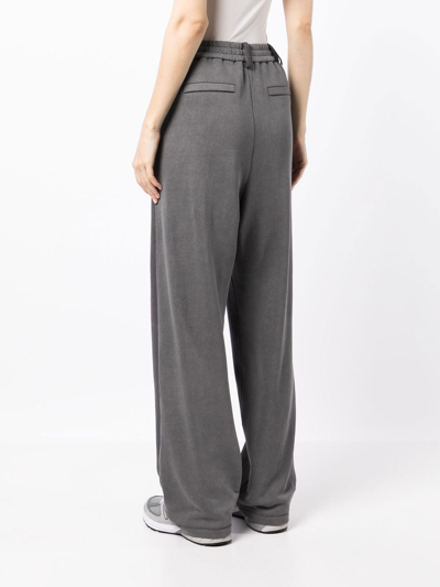 Goen J Drawstring Straight-leg Trousers In Grey