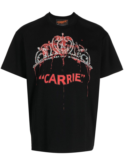 Shop Jw Anderson X Carrie Tiara Graphic-print T-shirt In Black