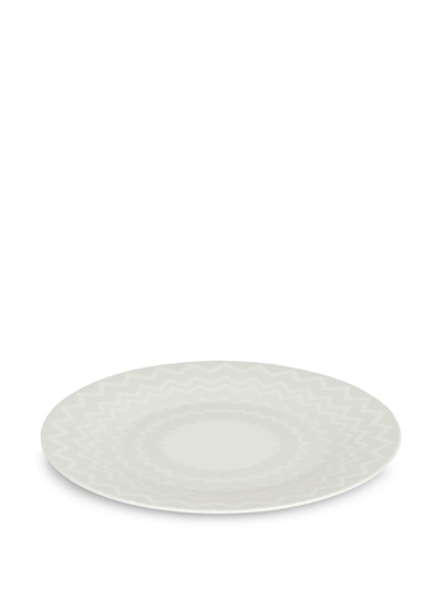 Shop Missoni Zig-zip Printed Plate In White