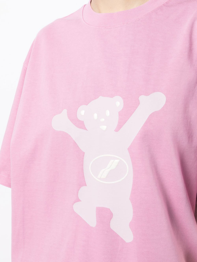 Shop We11 Done Teddy Bear Graphic-print T-shirt In Purple