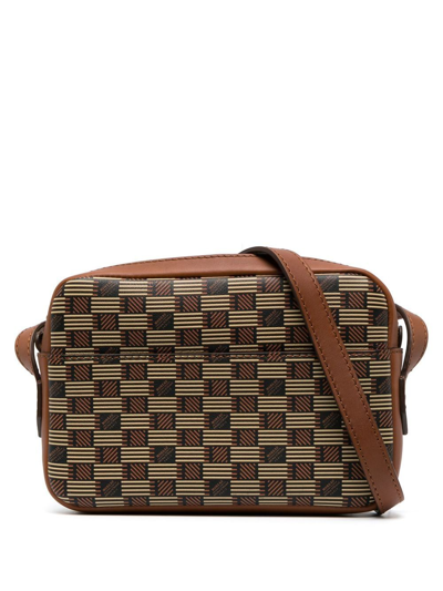 Shop Moreau Geometric-patterned Classic Bag In Brown