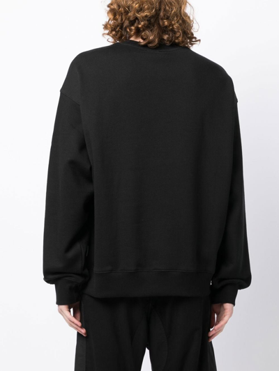 Shop Five Cm Love Crew-neck Sweatshirt In Black