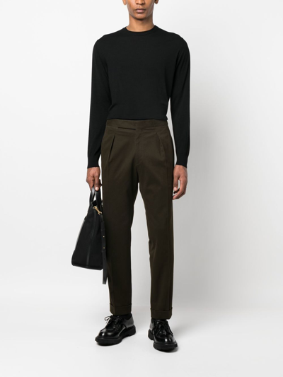 Colombo Crew Neck Long-sleeved Jumper In Black