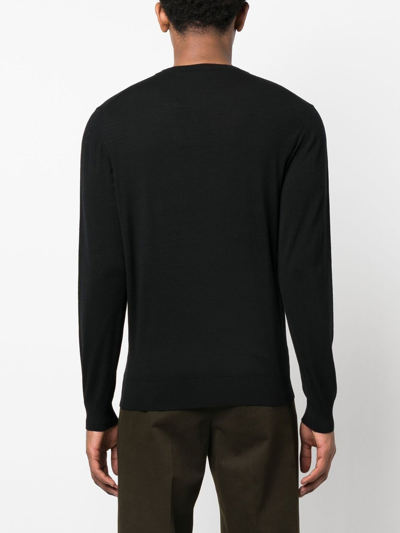 Colombo Crew Neck Long-sleeved Jumper In Black