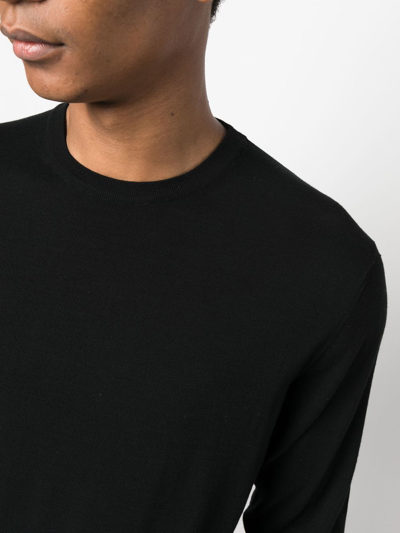 Colombo Crew Neck Long-sleeved Jumper In Black
