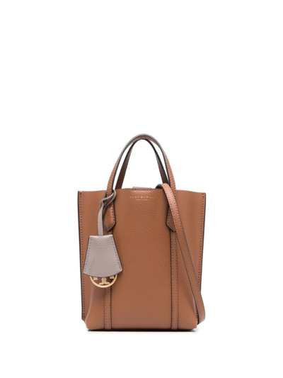Shop Tory Burch Pebbled-leather Tote Bag In Brown