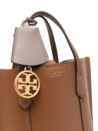 Shop Tory Burch Pebbled-leather Tote Bag In Brown