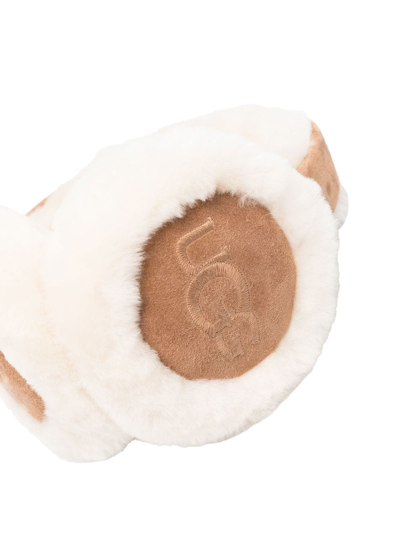 Shop Ugg Para Shearling Ear Muffs In White