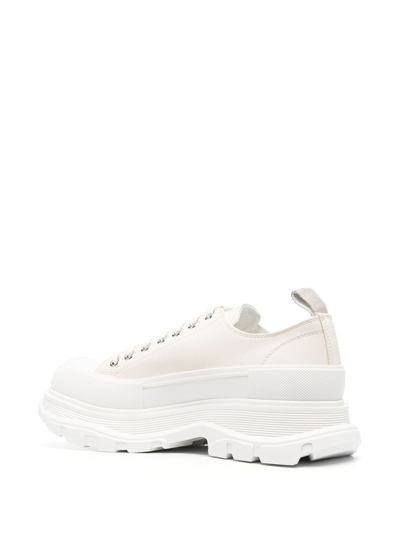 Alexander Mcqueen Sneakers Tread Slick Uomo Tessuto Bianco In White
