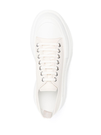 Shop Alexander Mcqueen Tread Slick Lace-up Shoes In Neutrals