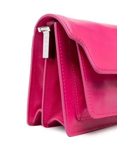 Shop Marni Mini Trunk Shoulder Bag In Pink