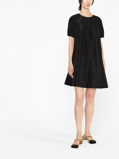 Shop Blanca Vita Round-neck Dress In Black