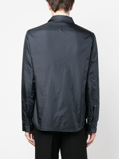 Aspesi Lilo Taffeta Padded Overshirt In Blue