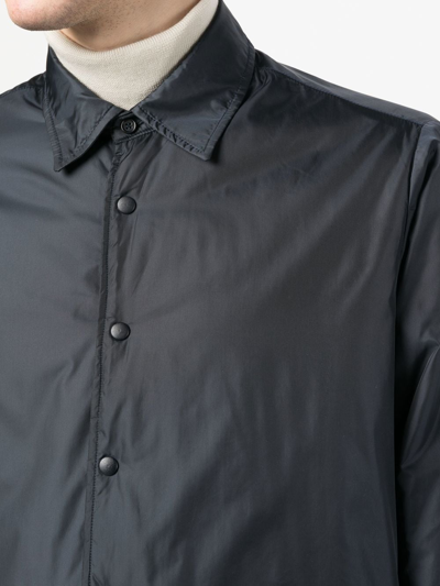 Aspesi Lilo Taffeta Padded Overshirt In Blue