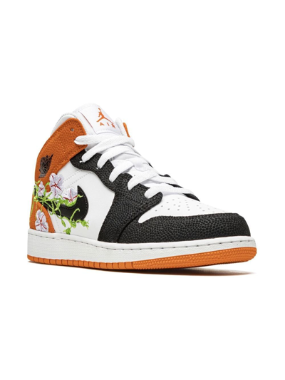 Shop Jordan Air  1 Mid "basketball Blossom" Sneakers In Black