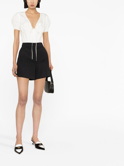 Shop Blanca Vita Sedan High-waisted Shorts In Black