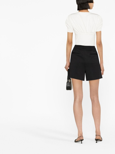 Shop Blanca Vita Sedan High-waisted Shorts In Black