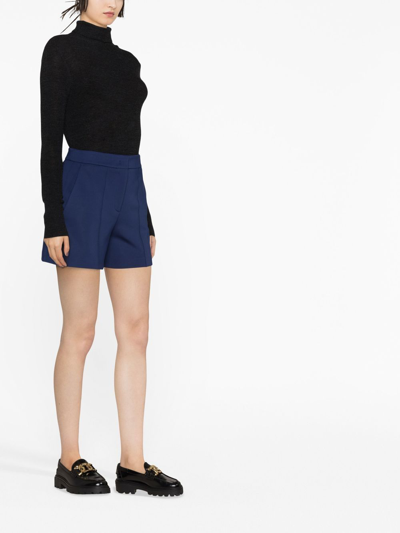 Blanca Vita Sedan High-waisted Shorts In Blue