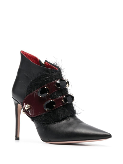 Shop Hardot Crystal-embellished Ankle Boots In Black