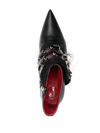 Shop Hardot Crystal-embellished Ankle Boots In Black