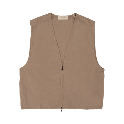 Pre-owned Essentials Fear Of God  Vest 'wood' In Brown