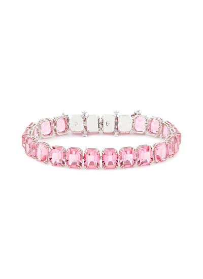 Shop Swarovski ‘millenia' Octagon Cut Crystal Bracelet In Pink