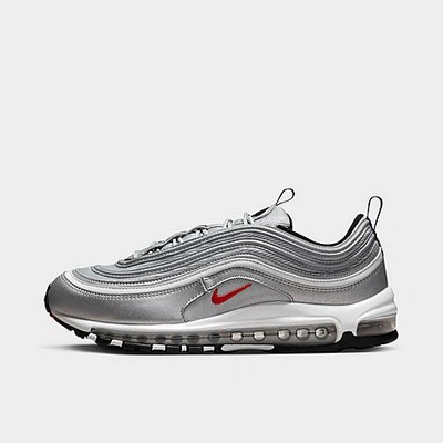 Shop Nike Men's Air Max 97 Casual Shoes In Metallic Silver/varsity Red/black/white