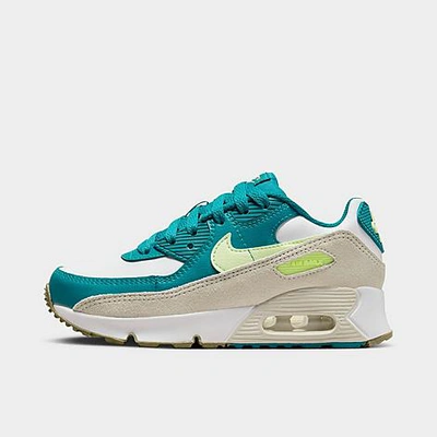 Shop Nike Little Kids' Air Max 90 Casual Shoes In White/bright Spruce/phantom/barely Volt