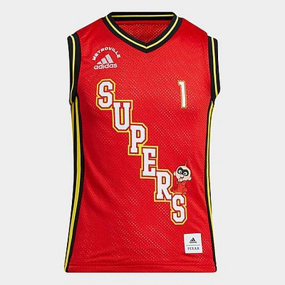 Shop Adidas Originals Adidas Toddler And Little Kids' Metroville Basketball Jersey In Vivid Red