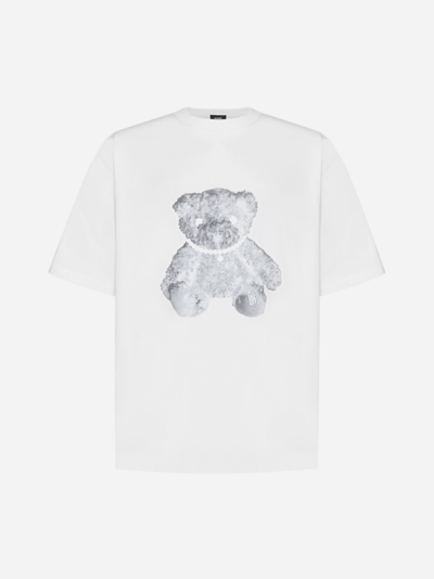 Shop We11 Done Pearl Necklace Teddy Cotton T-shirt In White