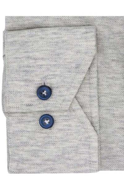 Shop Lorenzo Uomo Trim Fit Long Sleeve Polo In Light Grey