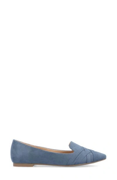 Journee Collection Journee Mindee Crisscross Toe Flat In Blue