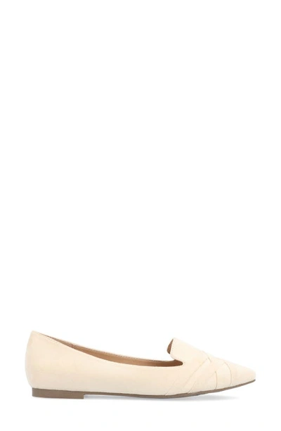 Shop Journee Collection Mindee Crisscross Toe Flat In Tan