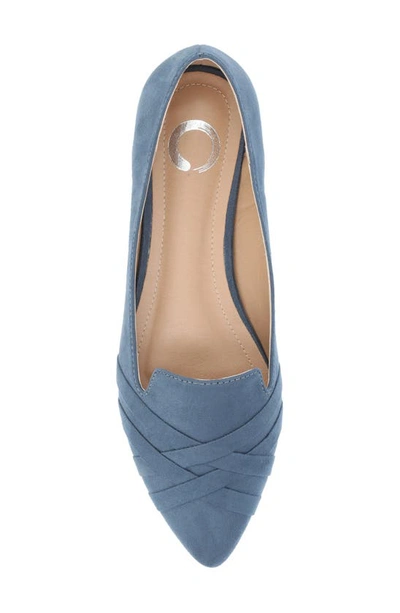 Journee Collection Journee Mindee Crisscross Toe Flat In Blue