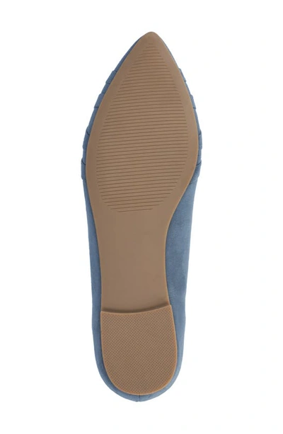 Shop Journee Collection Mindee Crisscross Toe Flat In Blue