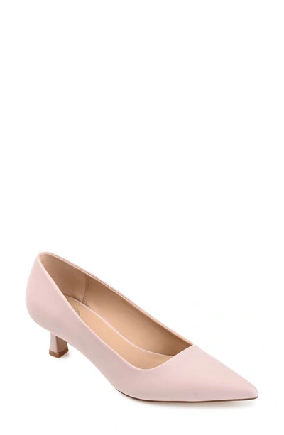 Shop Journee Collection Celica Pointed Toe Pump In Blush