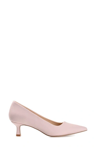 Shop Journee Collection Celica Pointed Toe Pump In Blush