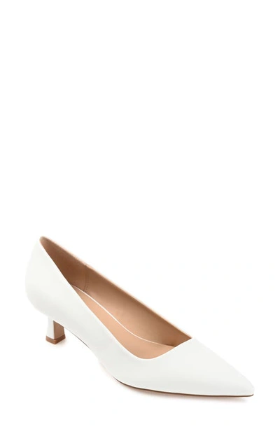 Shop Journee Collection Celica Pointed Toe Pump In White