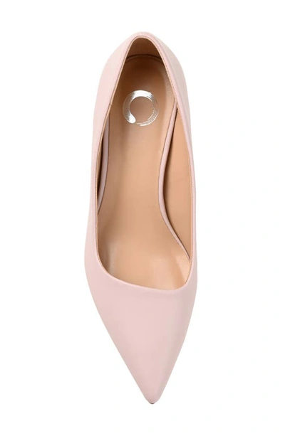 Shop Journee Collection Celica Pointed Toe Pump In Blush