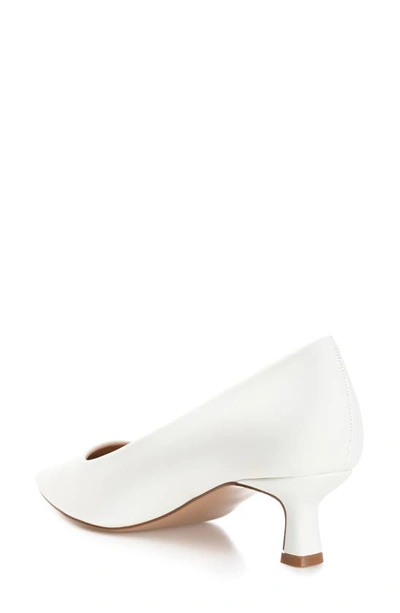 Journee Collection Celica Pointed Toe Pump In White