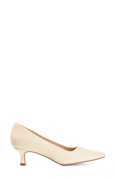 Shop Journee Collection Celica Pointed Toe Pump In Nude