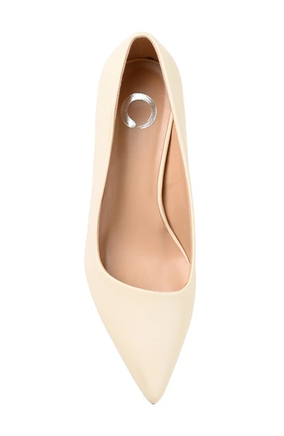 Shop Journee Collection Celica Pointed Toe Pump In Nude