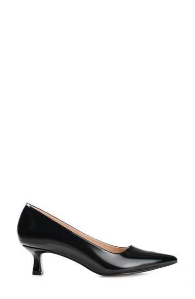 Shop Journee Collection Celica Pointed Toe Pump In Patent/ Black
