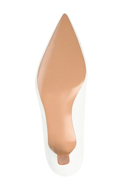 Journee Collection Celica Pointed Toe Pump In White