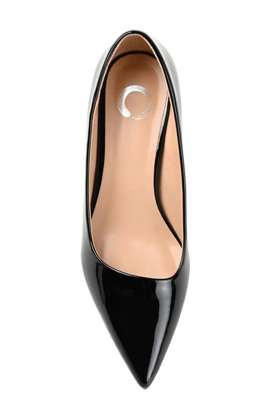 Shop Journee Collection Celica Pointed Toe Pump In Patent/ Black