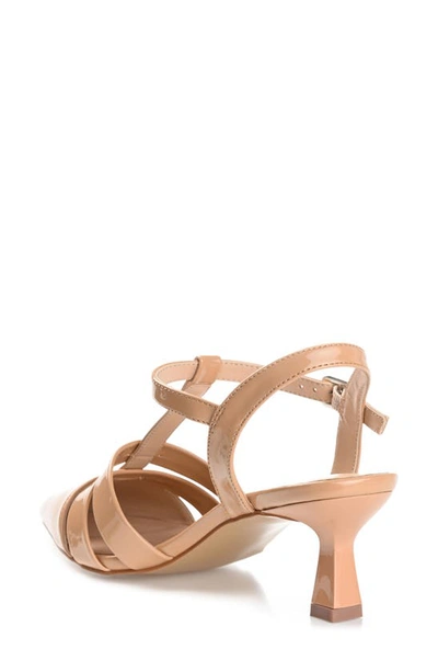 Journee Collection Women's Jazlynn T Strap Kitten Heel Dress Pumps In Tan